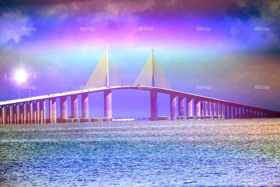 Skyway bridge in Color