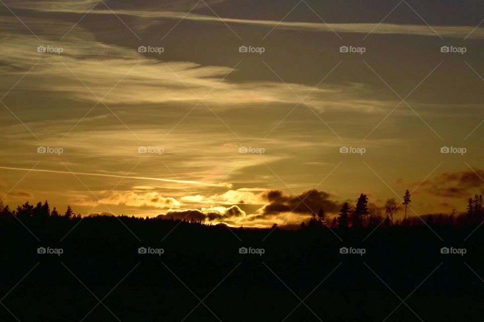 Sunset. Fast taken at home