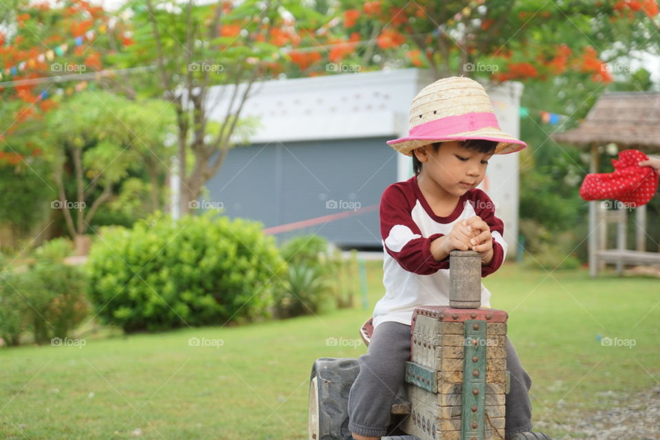 Child, Park, Outdoors, Grass, Nature