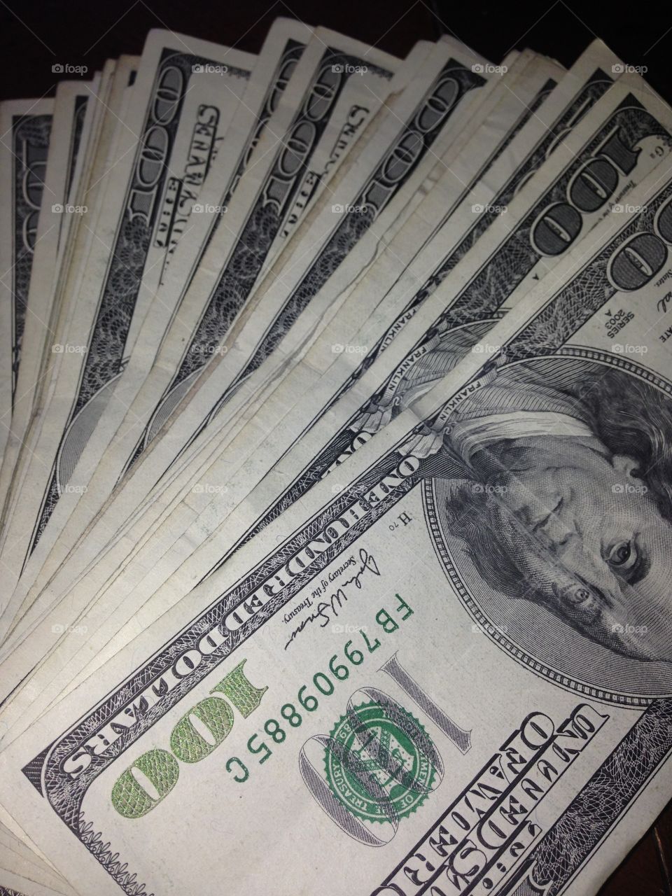 Hundred dollar bills