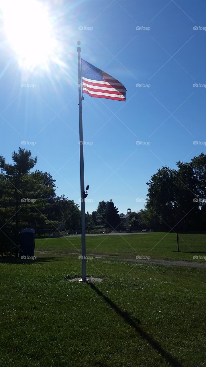 American Flag. McHattie Park, South Lyon,  Michigan