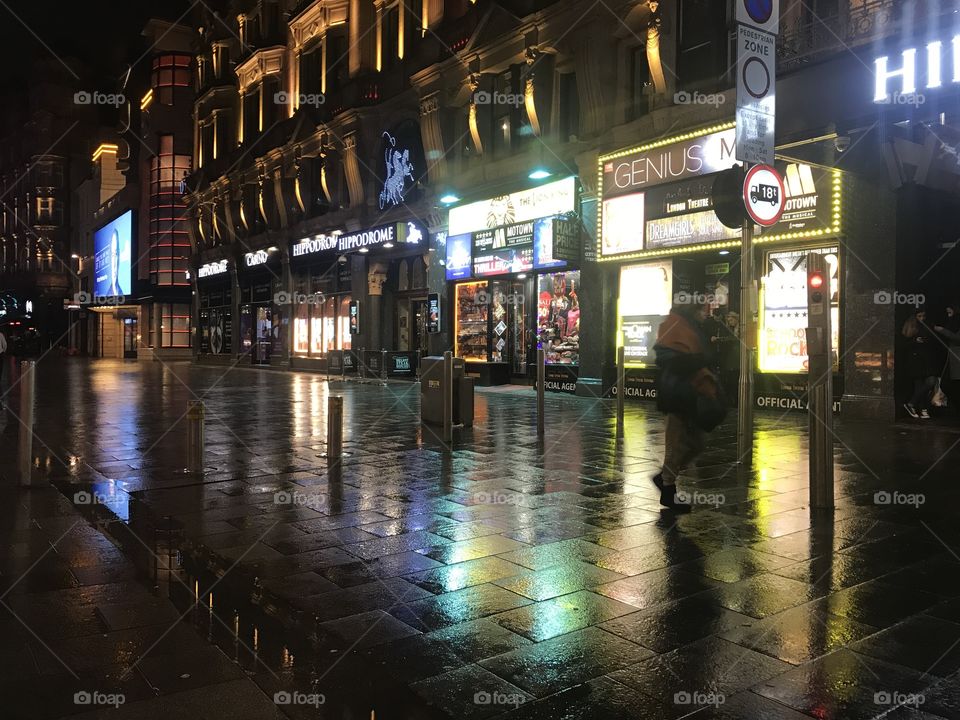 London street at night 