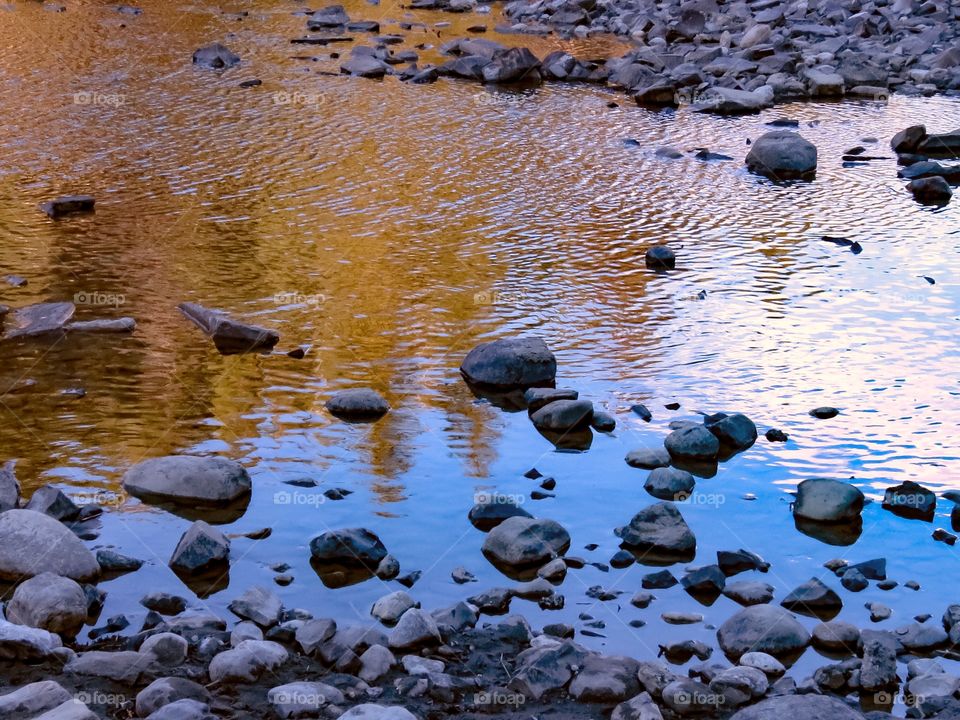 Autumn lake reflections 