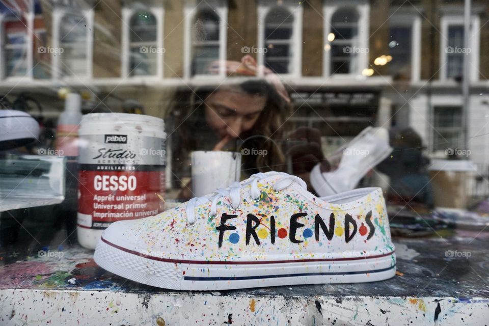 Looking through a window in an artist’s workshop London 🇬🇧