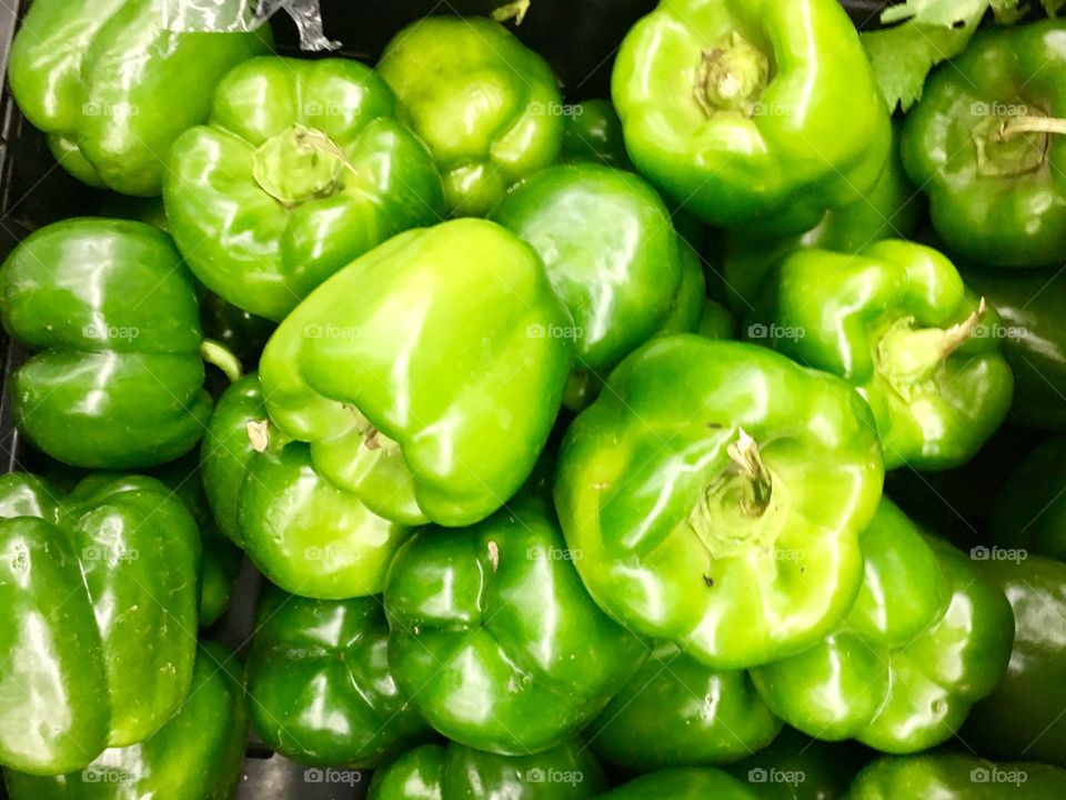 Fresh green peppers 