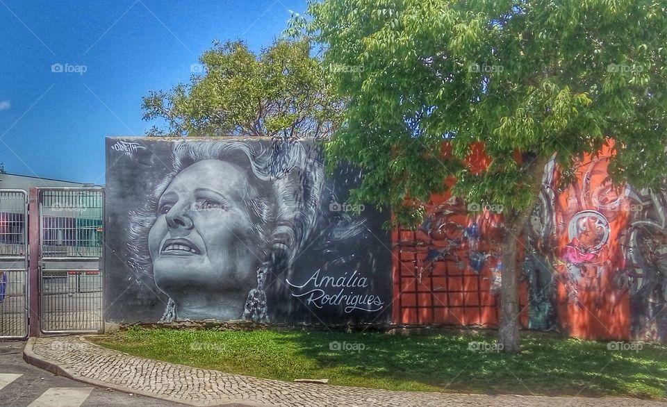 Amália Rodrigues - Fado singer - Street Art