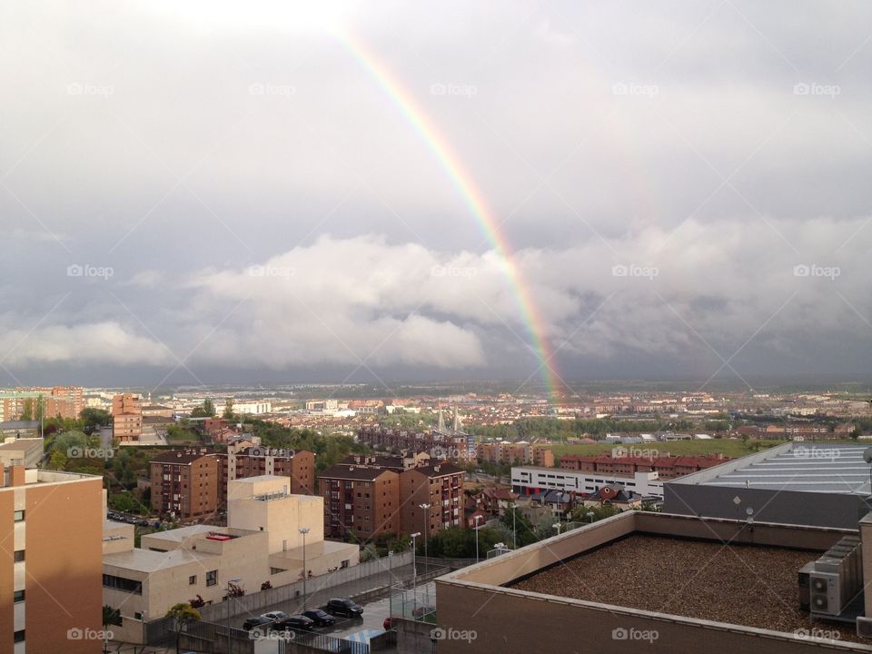 Rainbow at the city 