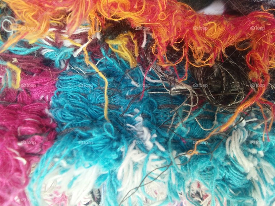 multicolored yarn theme