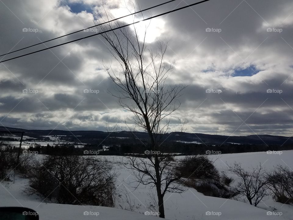 Landscape, Winter, Sky, Snow, Nature