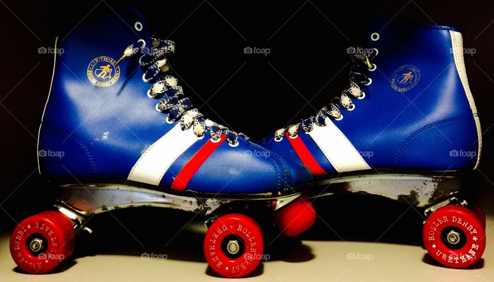 Let's Roll . A closeup of old school roller skates.