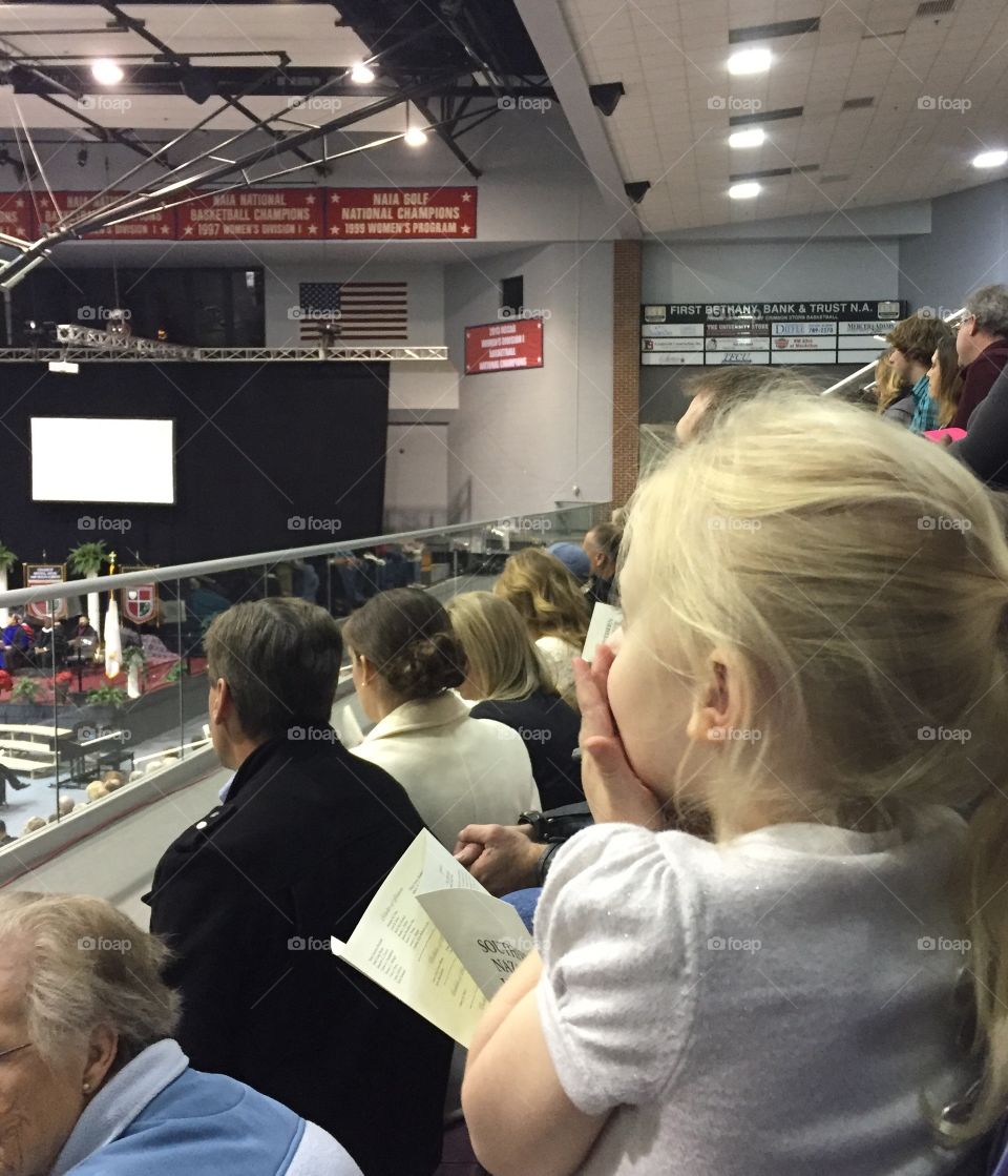 Seeing Mommy at Graduation 