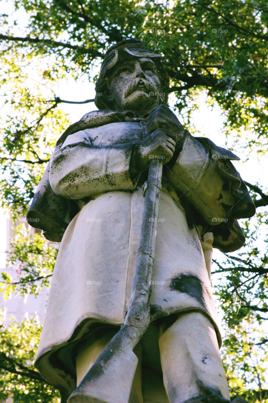 Memorial statue paying tribute to Civil War Union soldiers