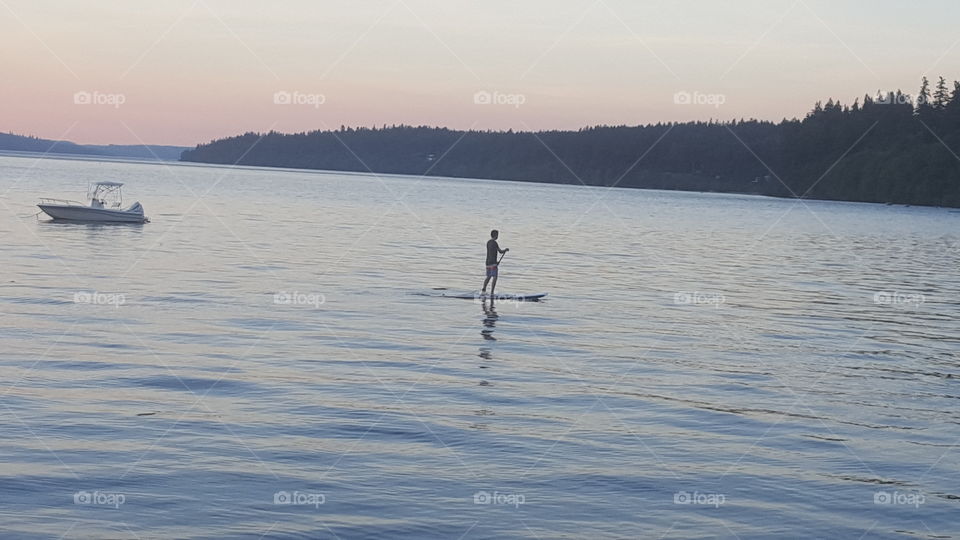Paddle Boarding on the Ocean