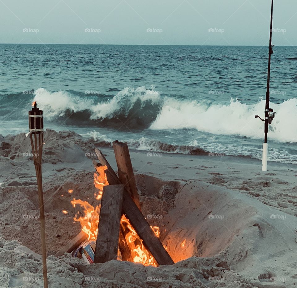 Beach bonfire 