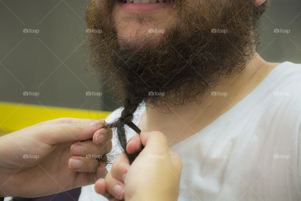 Braiding the beard