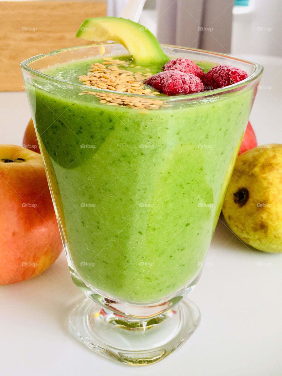 Morning cocktail made of fresh fruits.