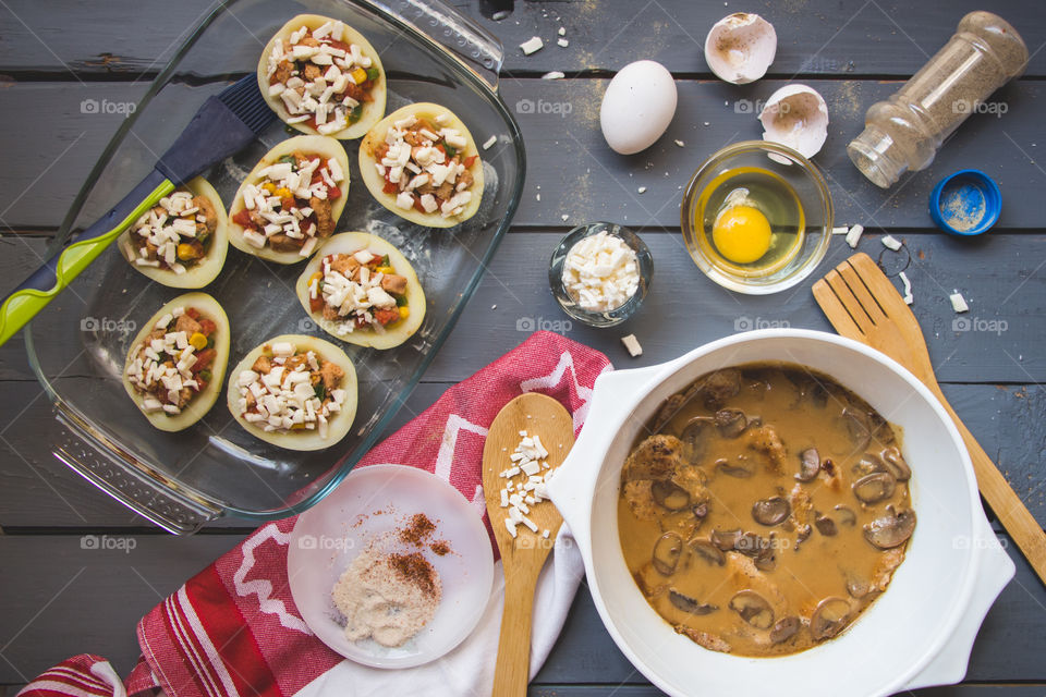 Meals ready to put in oven