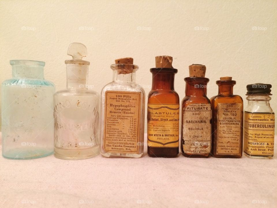 Antique medical bottles 