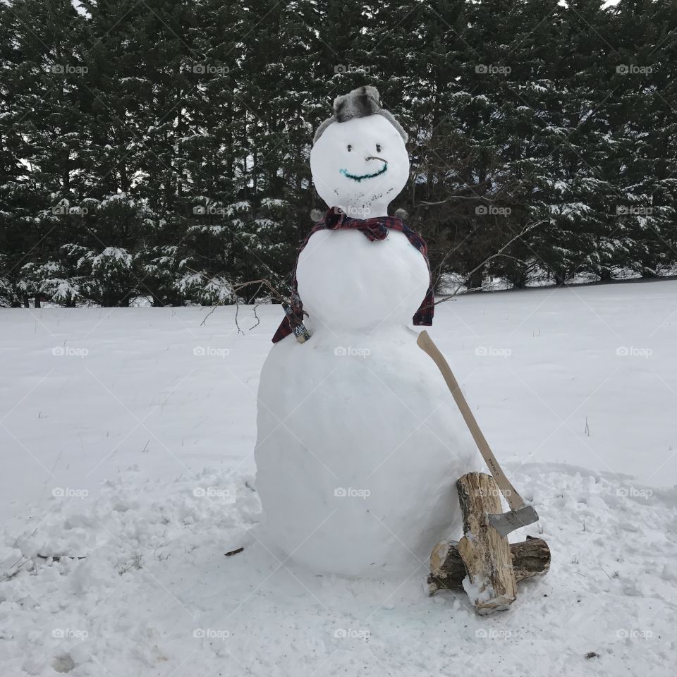 Lumberjack Snowman