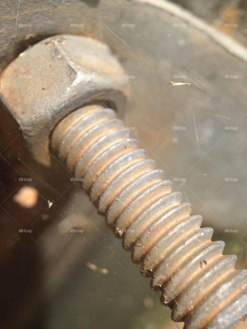 Screw it. Close up of a bolt