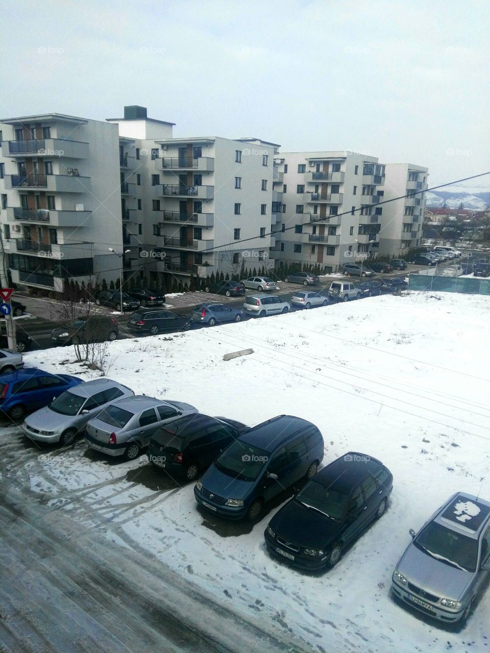 Streets of Cluj Napoca in winter, Romania