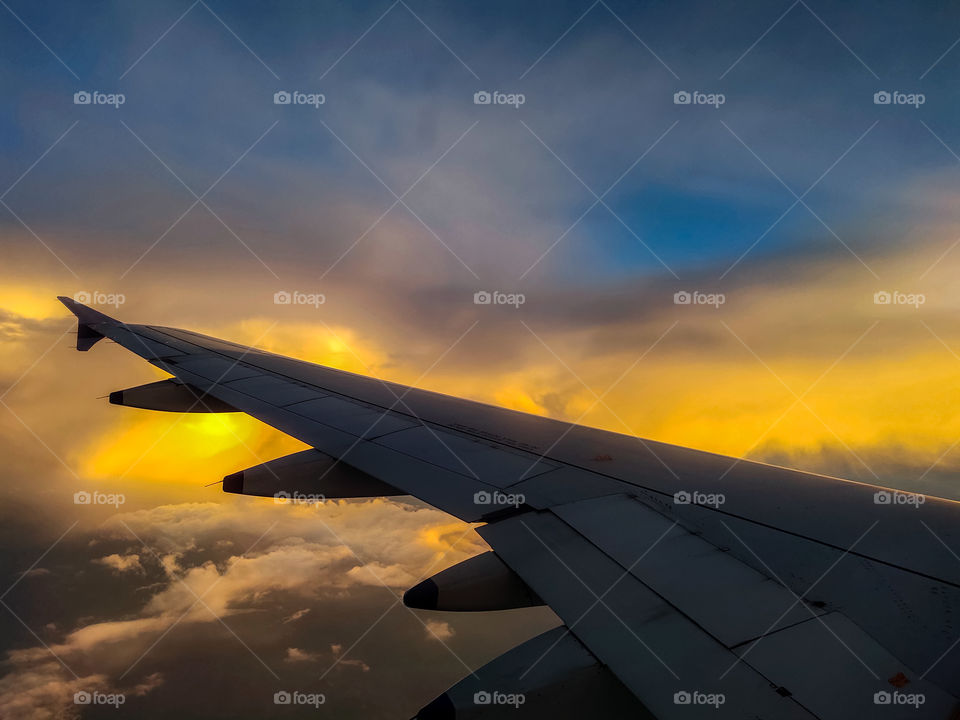 Traveling from Kolkata to Bangalore via Indigo 6E-6965 airline I'm encountered with such a beautiful view on high altitude & can't resist myself to open my phone camera & click this natural phenomena.