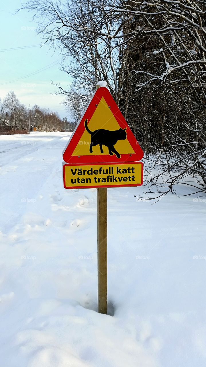 Funny, Swedish street sign