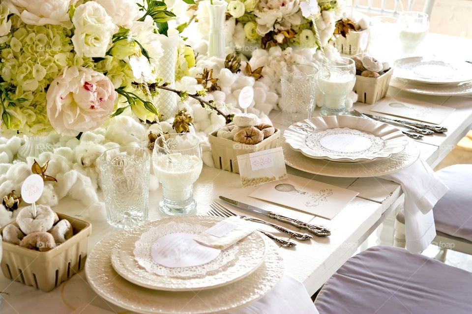 Wedding table at reception