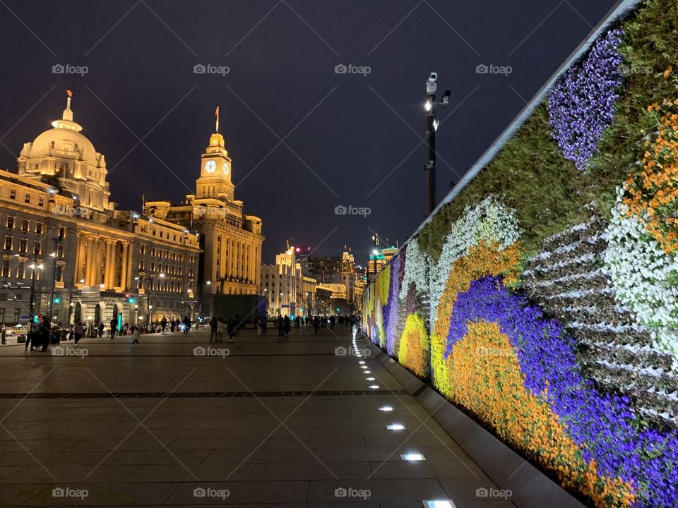 Flower wall in Shanghai, China