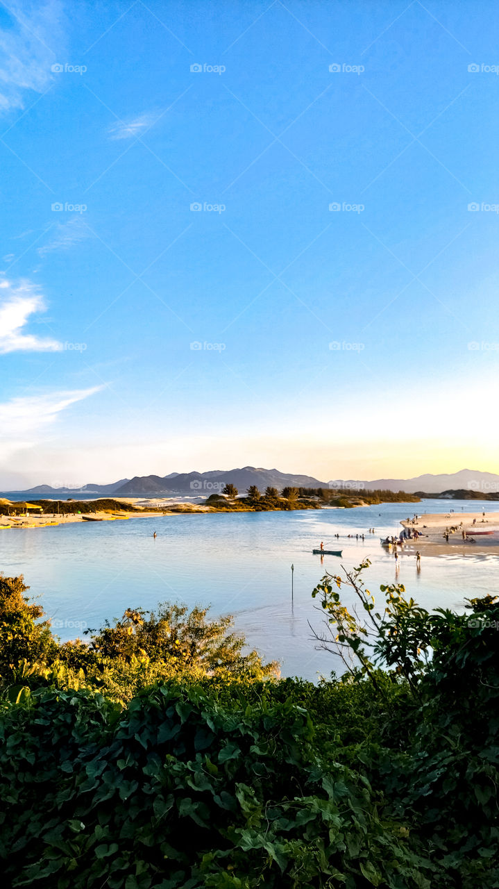 Guarda do Embaú beach on a sunny summer day