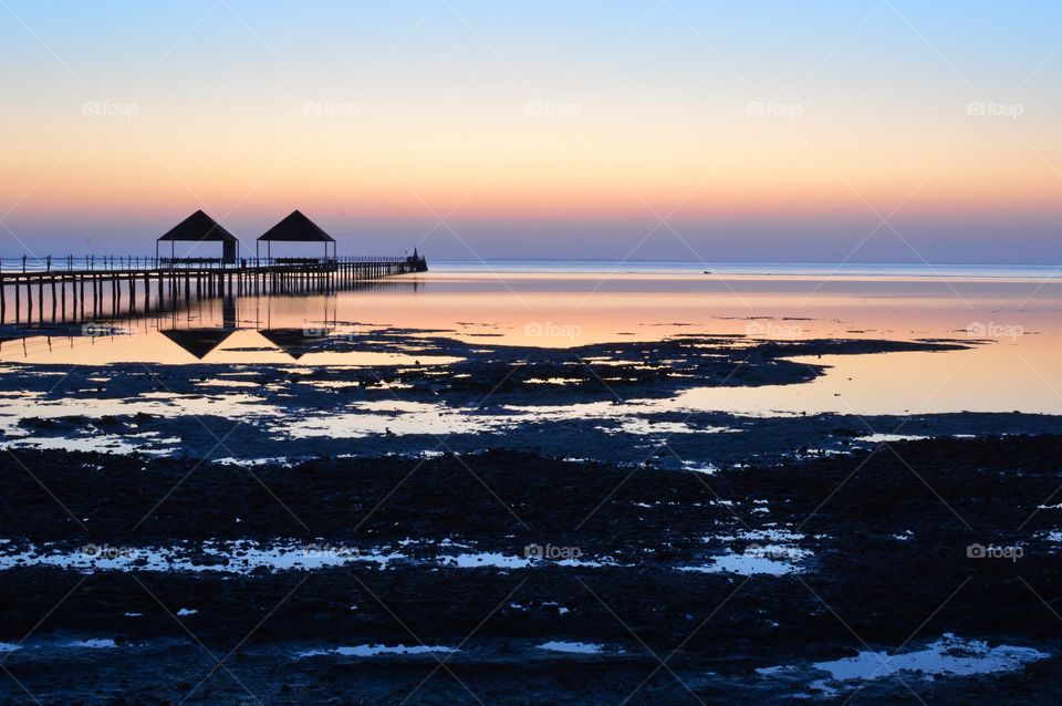 sunrise in the summer in the tropics