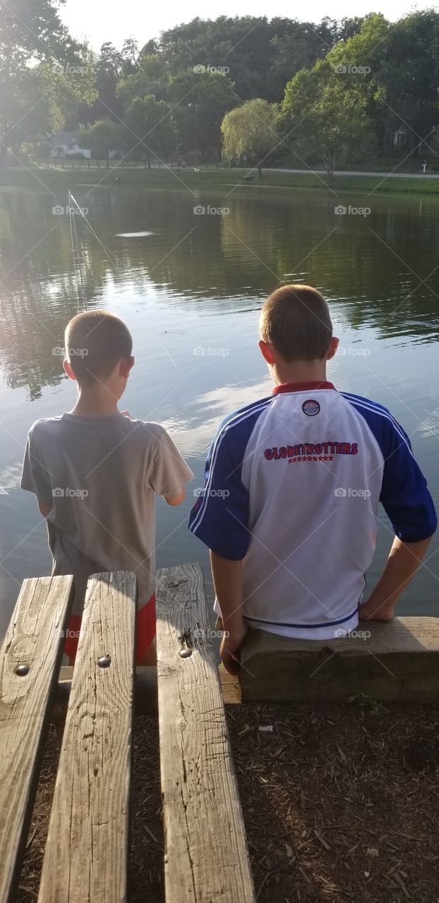 Fishing fun with brother