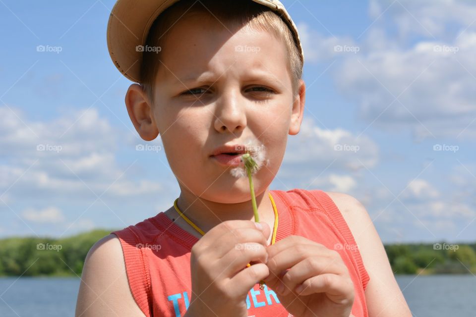 child portrait summer time