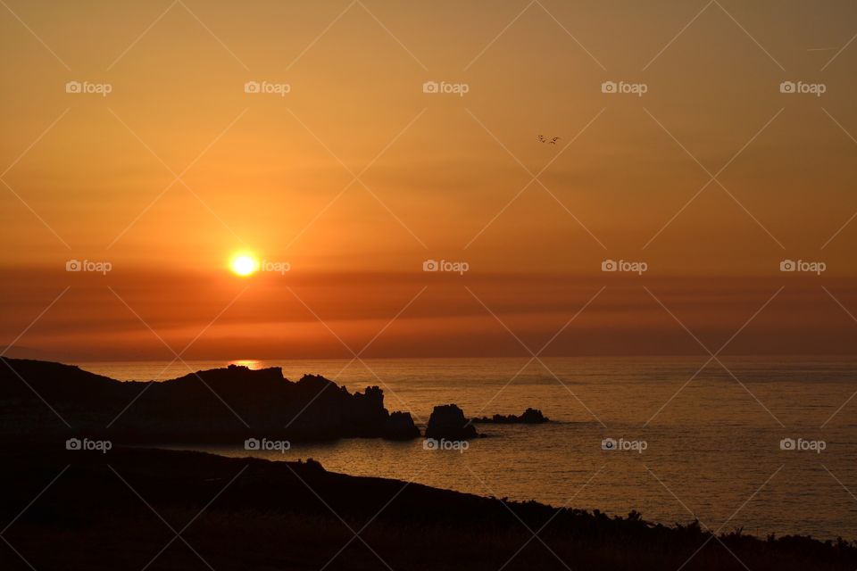 Sunset at the coast