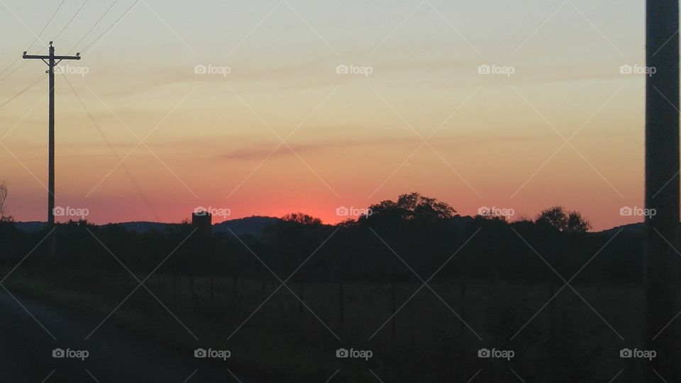 Sunset, Dawn, Landscape, Silhouette, Evening