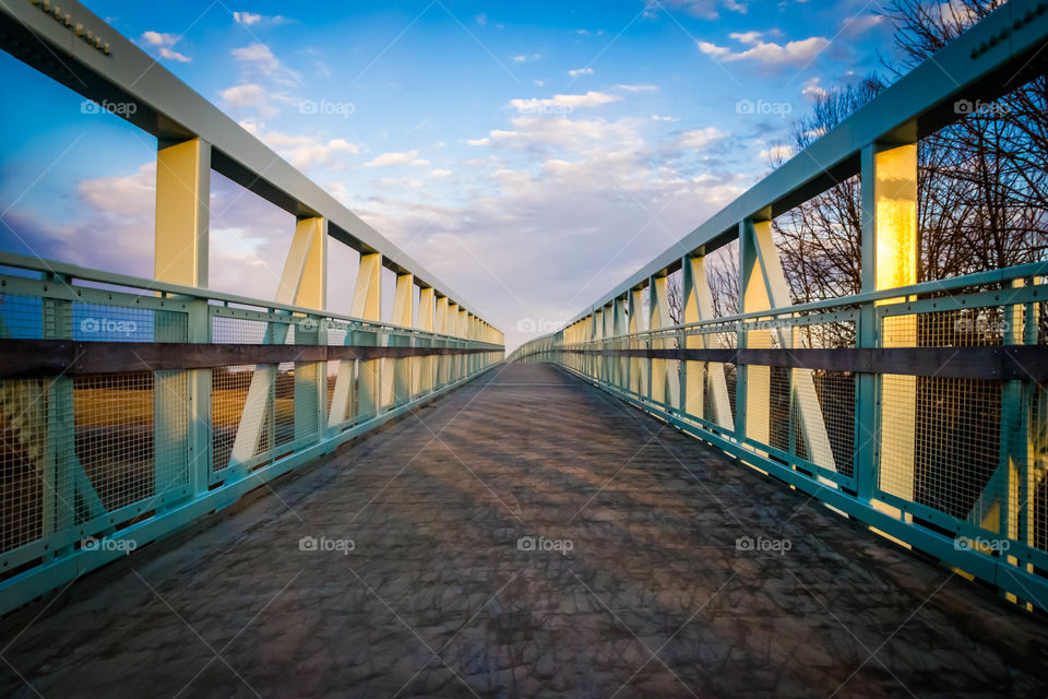 Diminishing view of bridge