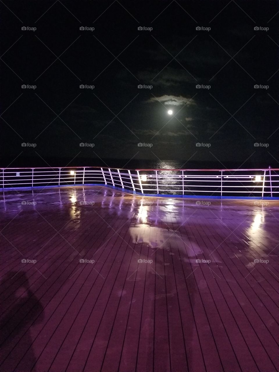 moon lit deck