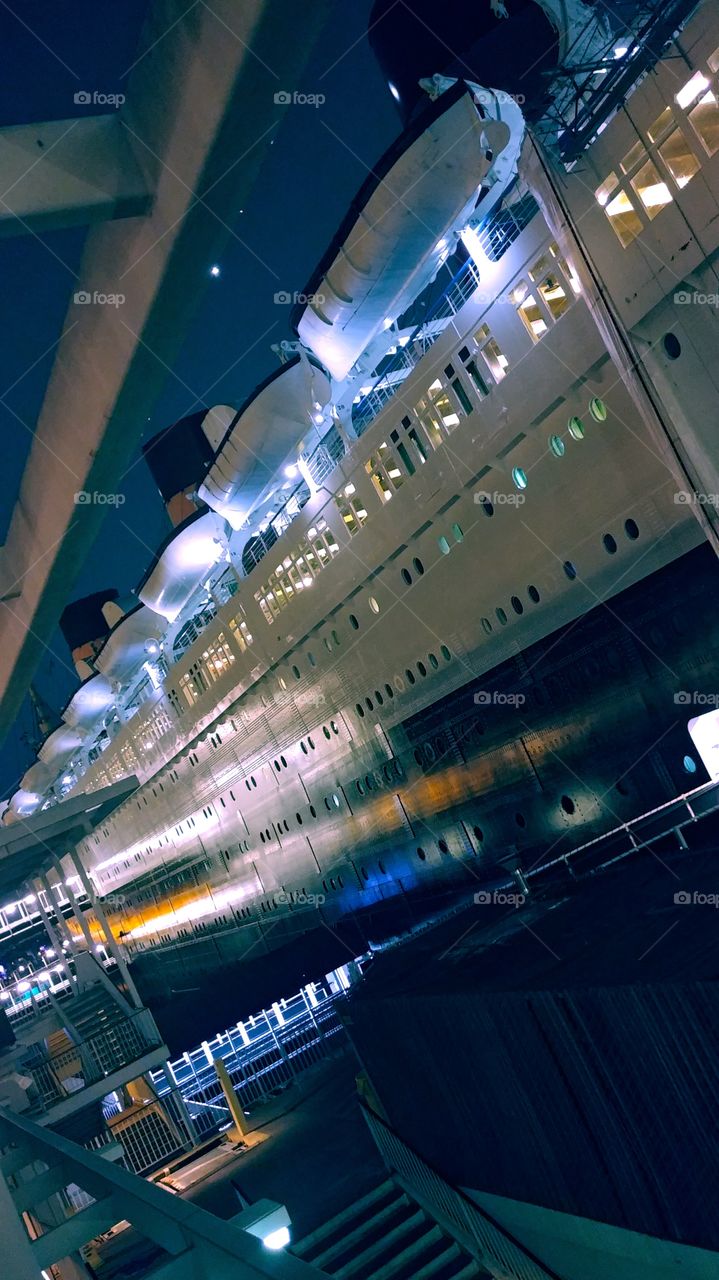 Queen Mary on a summer night