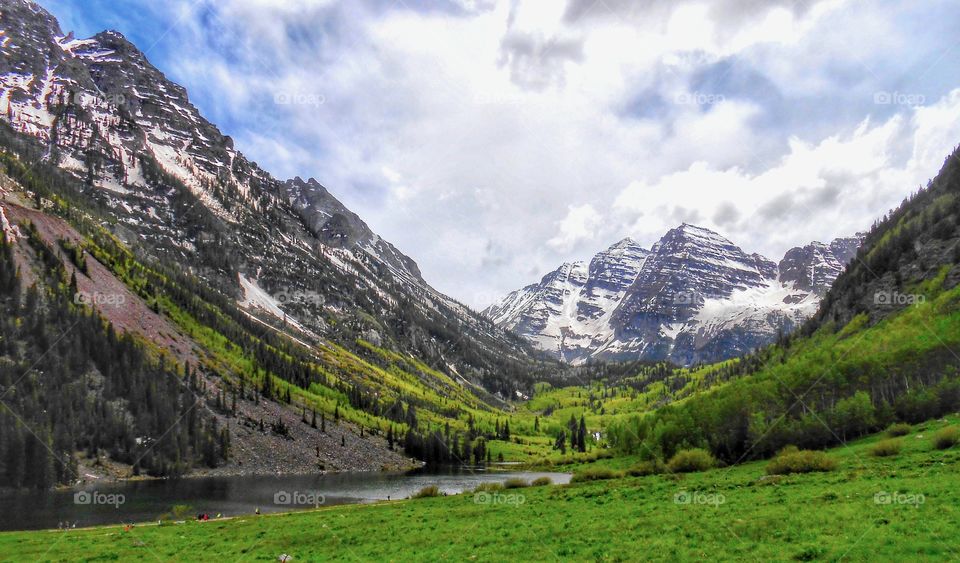 This is where pristine nature at its best is found. Maroon Bells, Aspen in the summertime.