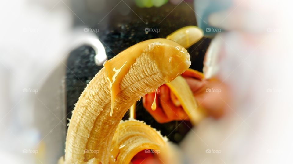 Muito bom banana com leite condensado!