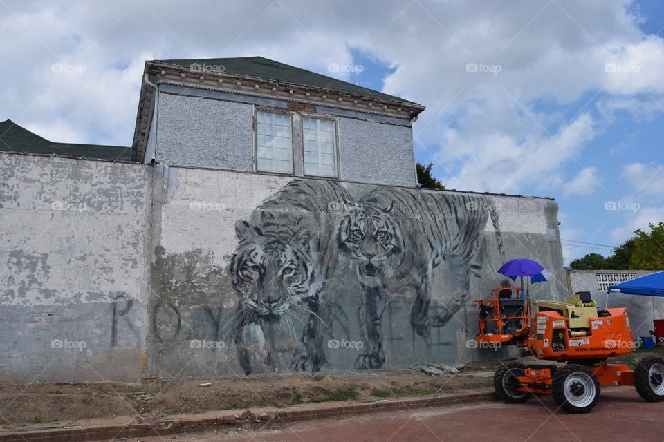 Street art in progress