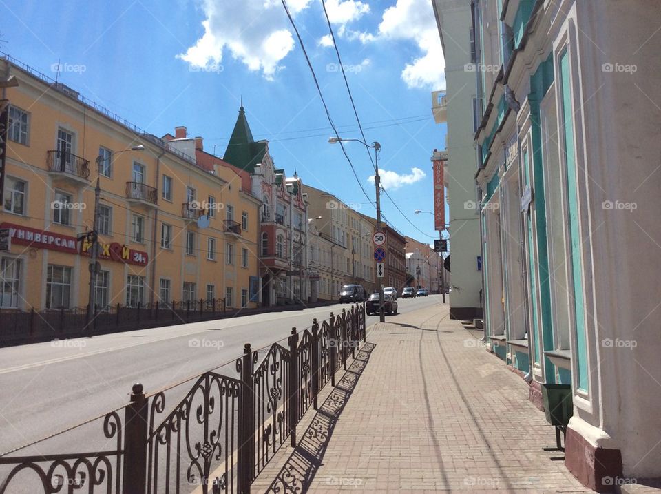 Upper street in Smolensk, Russia