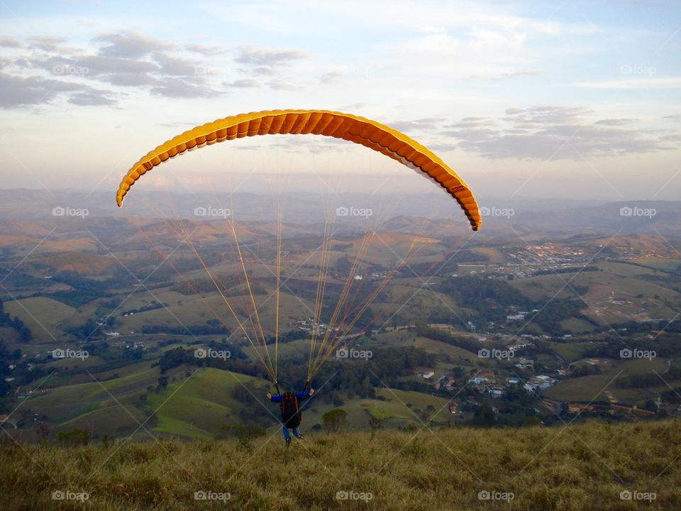 Orange Paraglider