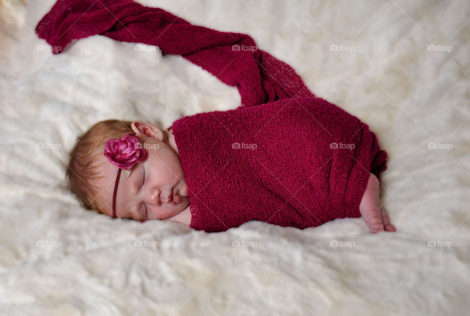 newborn. Newborn wrapped and matching headband