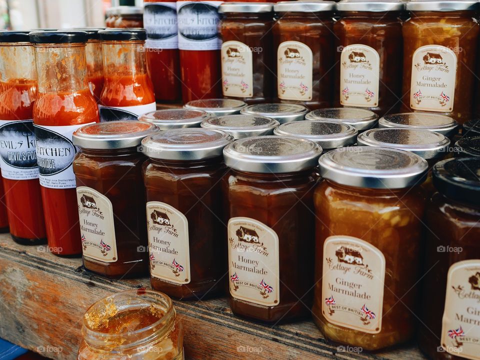 Many jars of jam