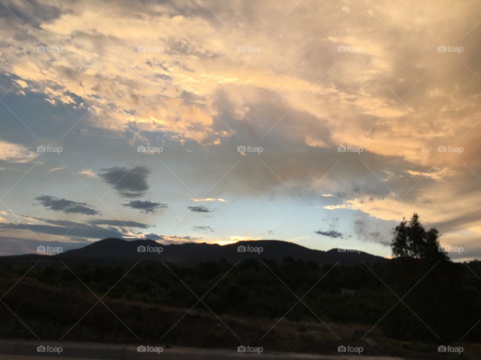 Landscape, Mountain, Sunset, Sky, No Person