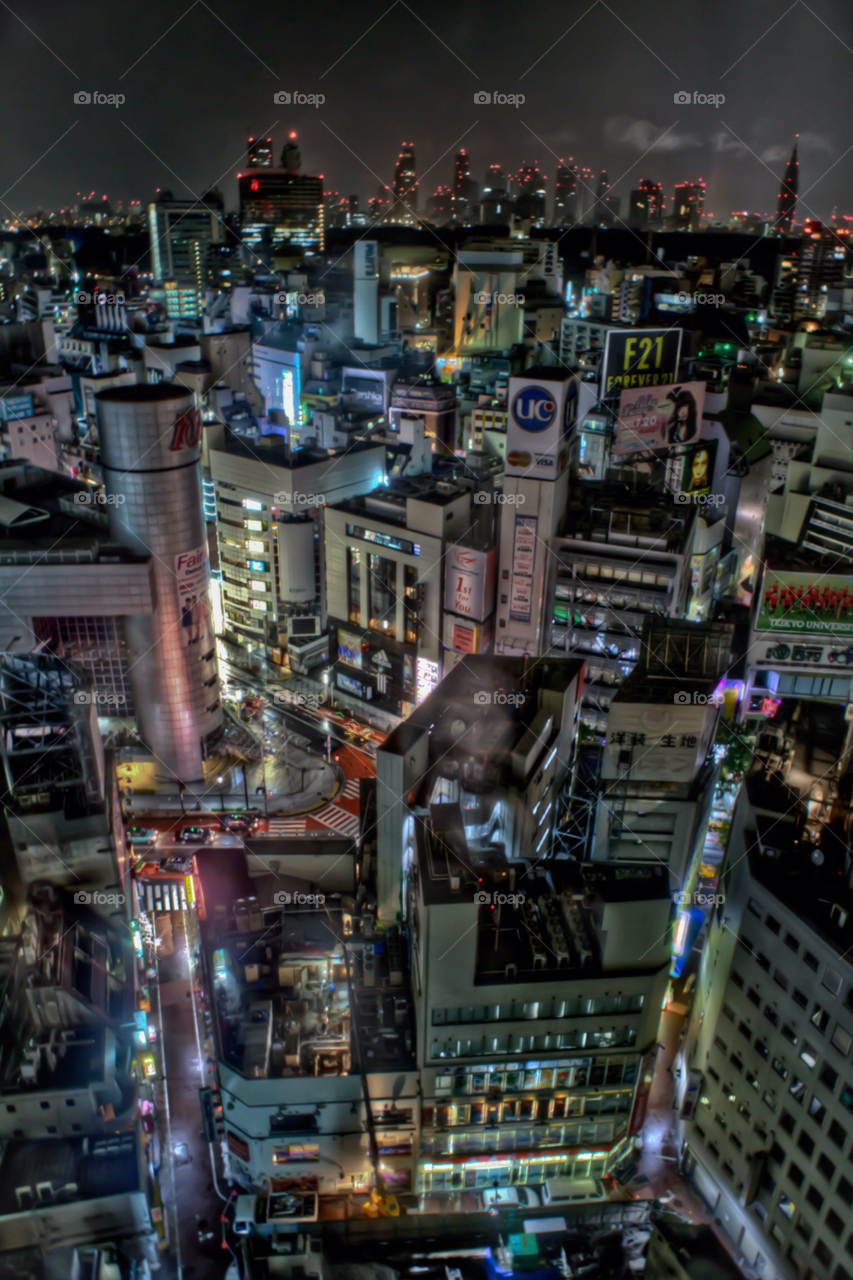 lights architecture tokyo cityscape by paulcowell