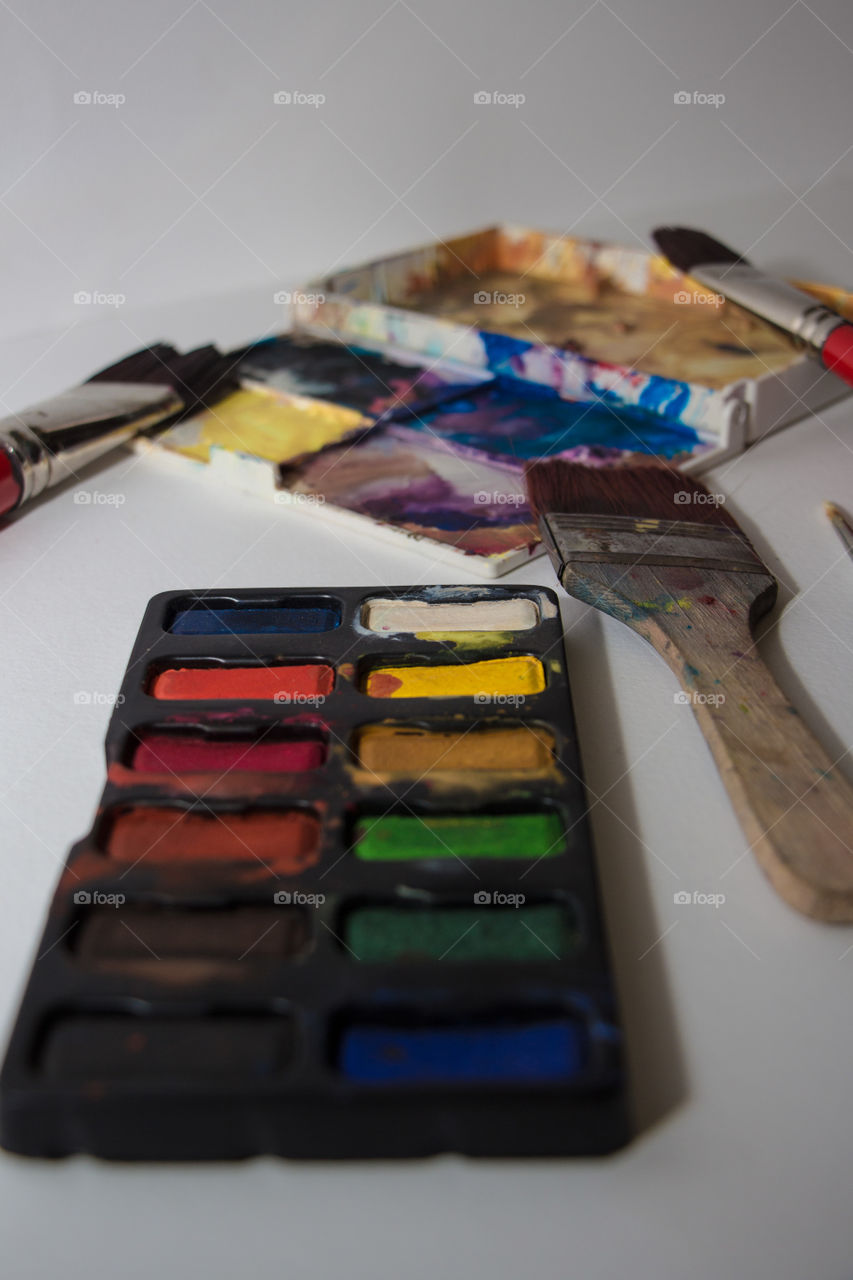 Gouache color palette