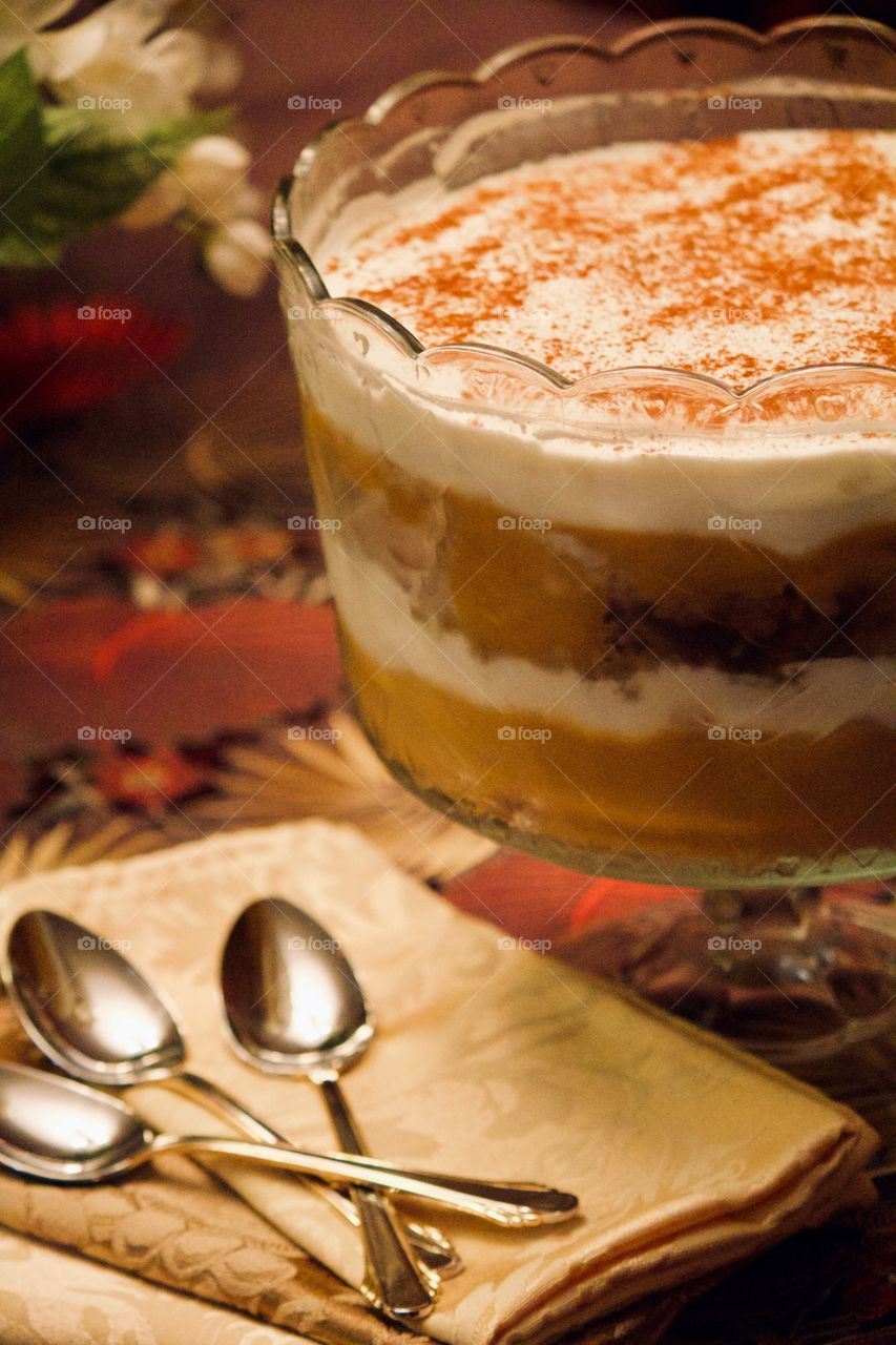 Gingerbread Pumpkin Trifle cake