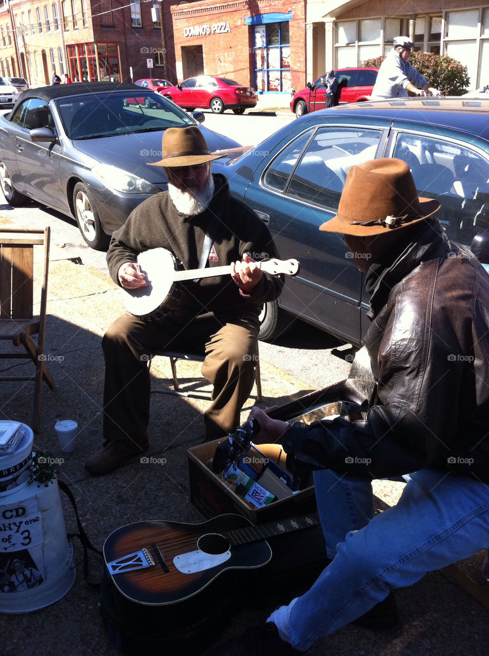 street guitar musician banjo by tplips01